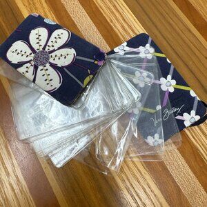 Vera Bradley Floral Nightingale Accordian Card Holder Wallet Plastic Sleeves